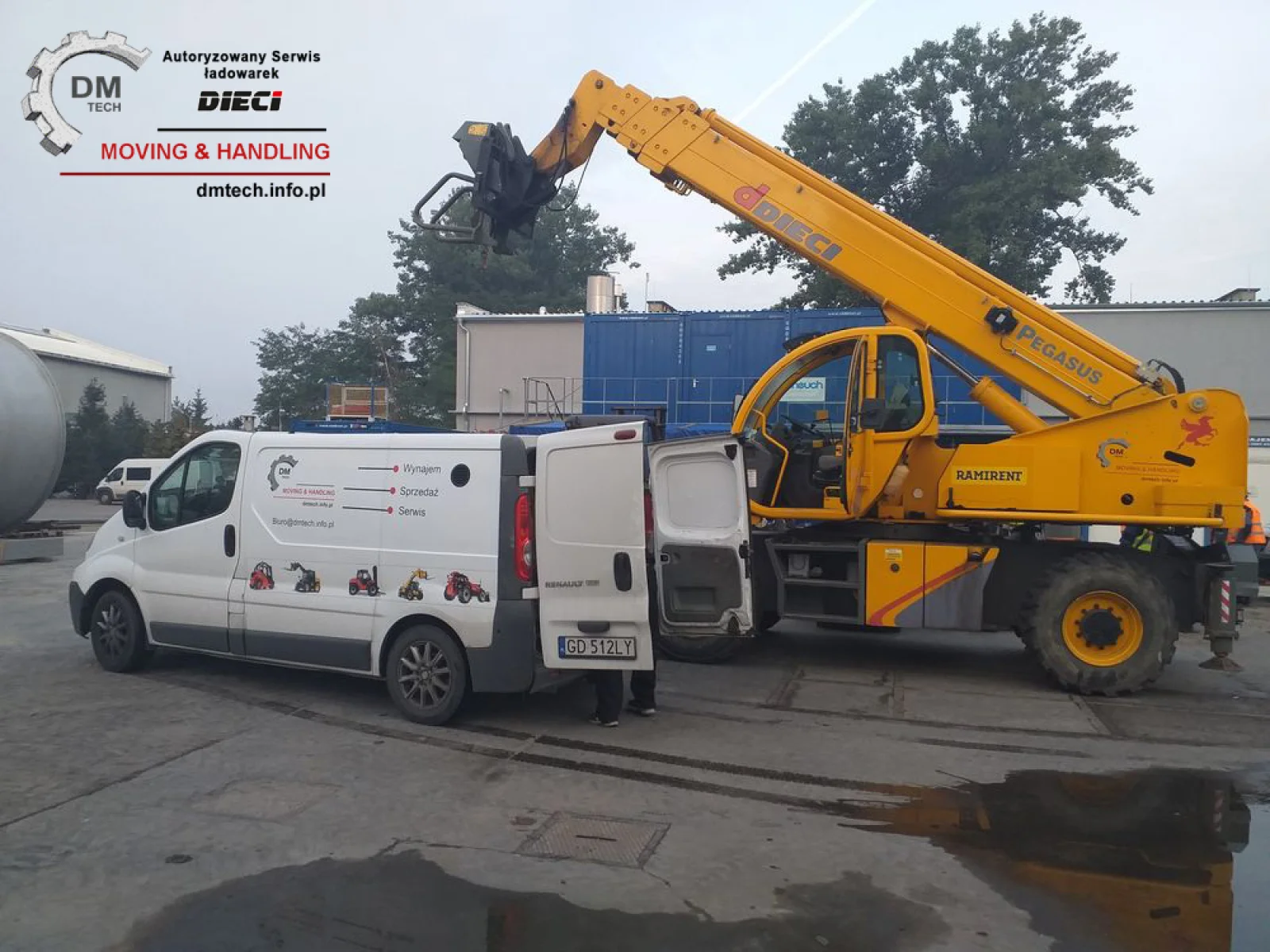 DmTech - wynajem, serwis, sprzedaż ładowarek teleskopowych i wózków widłowych
