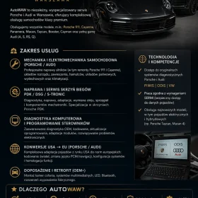 Autowaw serwis aut premium specjalizacja Porsche Audi