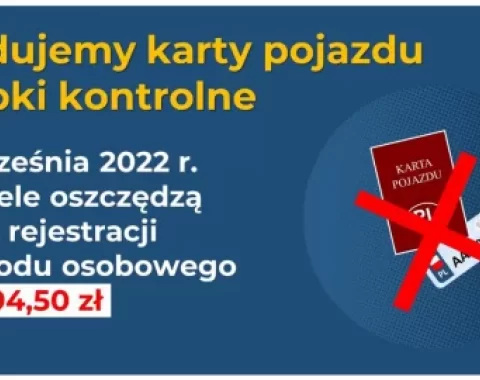 Od 4 września 2022 r. nie będą już wydawane karty pojazdu i nalepki kontrolne